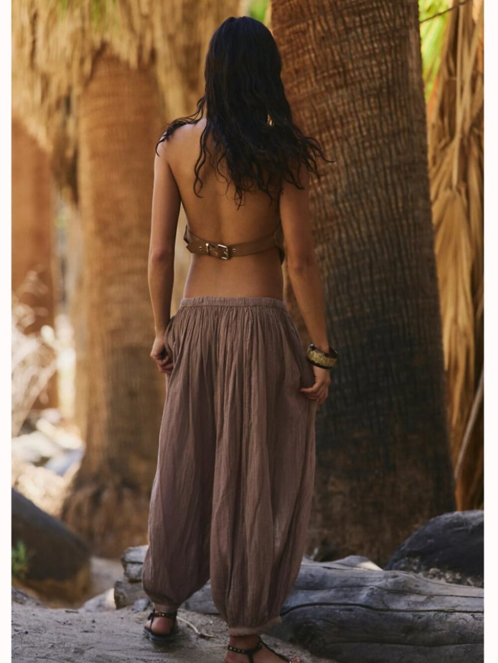 Free People Free-est Playa Party Balloon Pants Dusted Cocoa Brown XS NEW NWT - Picture 2 of 4